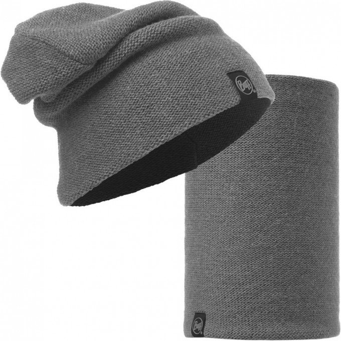 Комплект шапка шарф вязаные BUFF COLT GREY PEWTER 1160289061000116029.906.10.00
