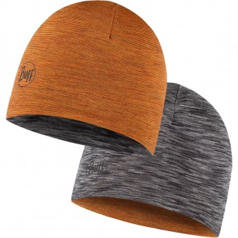 Шапка BUFF LW MERINO WOOL REVERSIBLE HAT BRONZE-GREY MULTISTRIPES