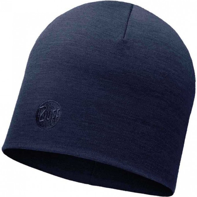 Теплая шерстяная шапка BUFF SOLID DENIM 113028.788.10.00