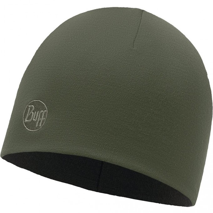 Теплая шерстяная шапка BUFF SOLID FOREST NIGHT 113028.824.10.00